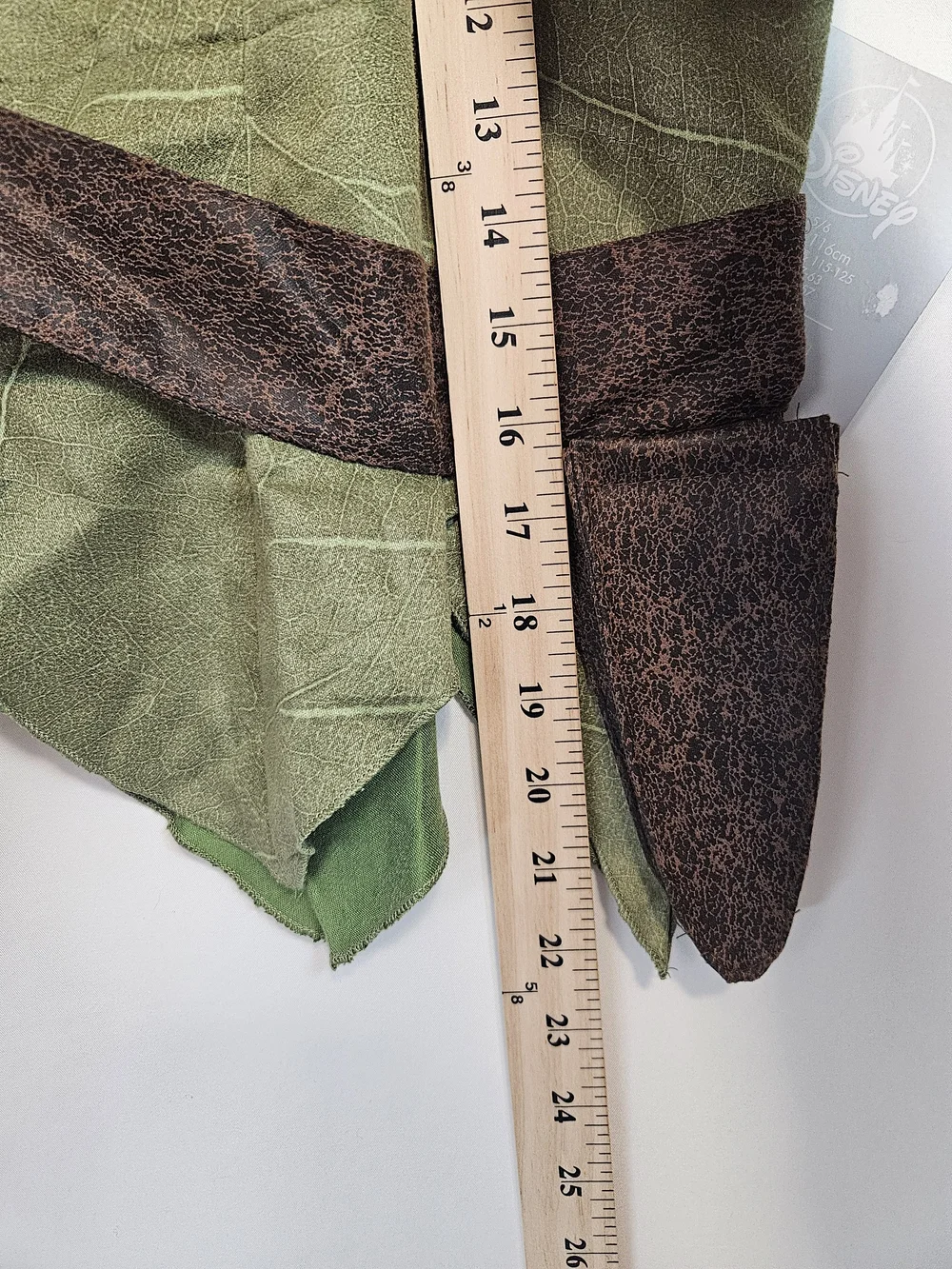 Disney Green Peter Pan Leaf-Textured Costume Top with Brown Belt